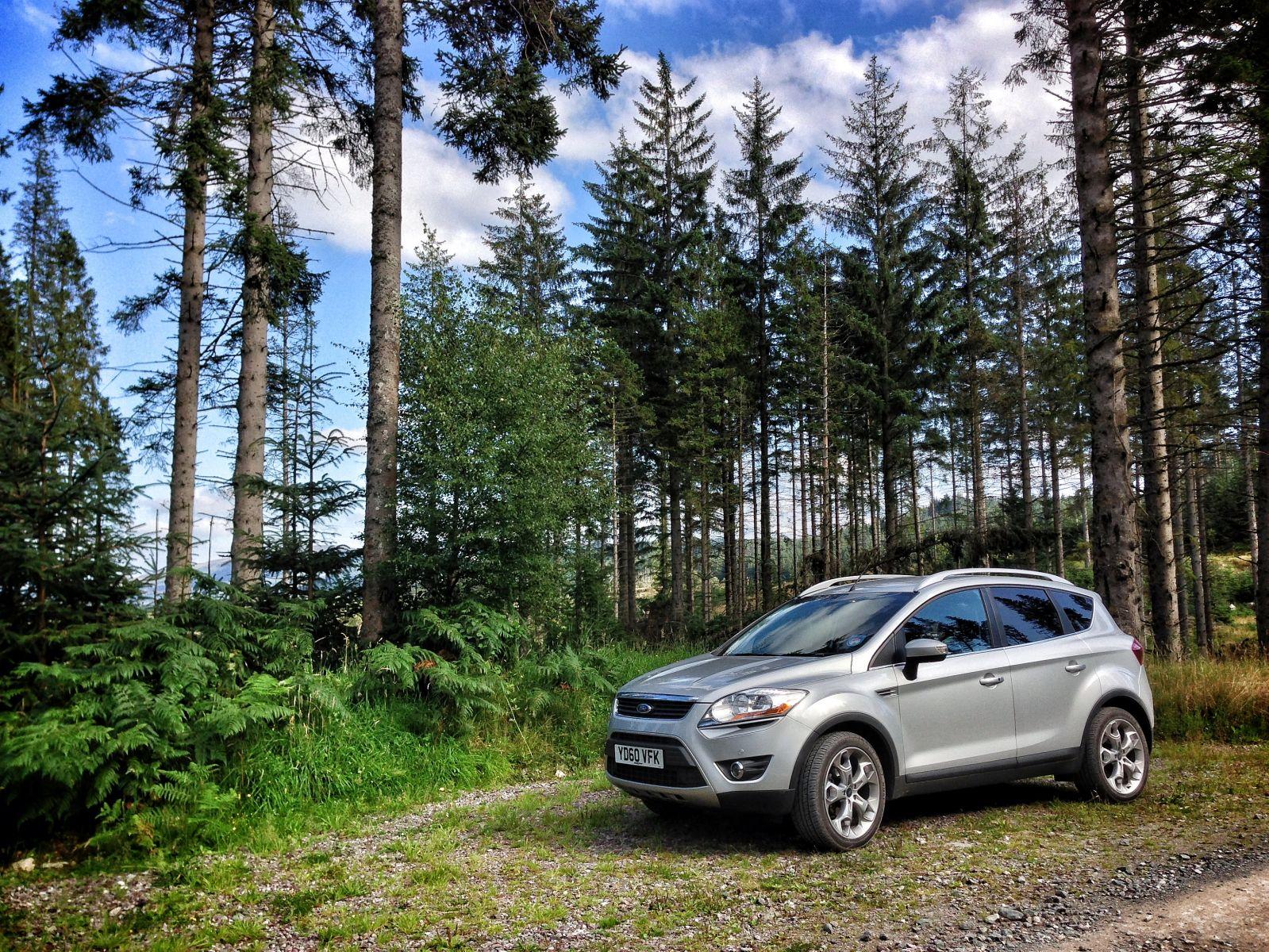 My Kuga on the Achray Forest Drive, Scotland