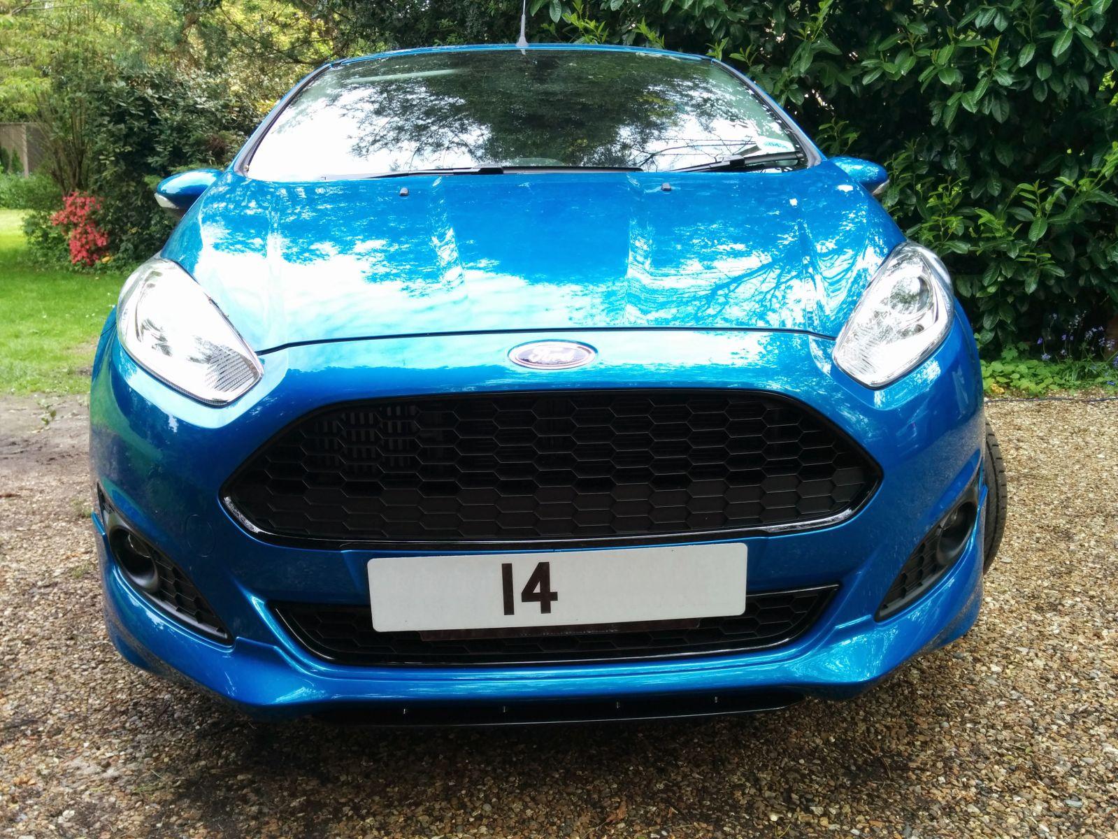 2014 Candy Blue Fiesta Zetec S Front Without S Badge