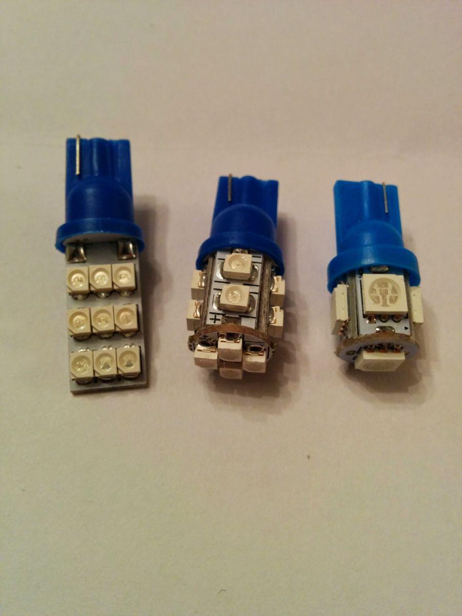 Blue LED bulbs T10 501