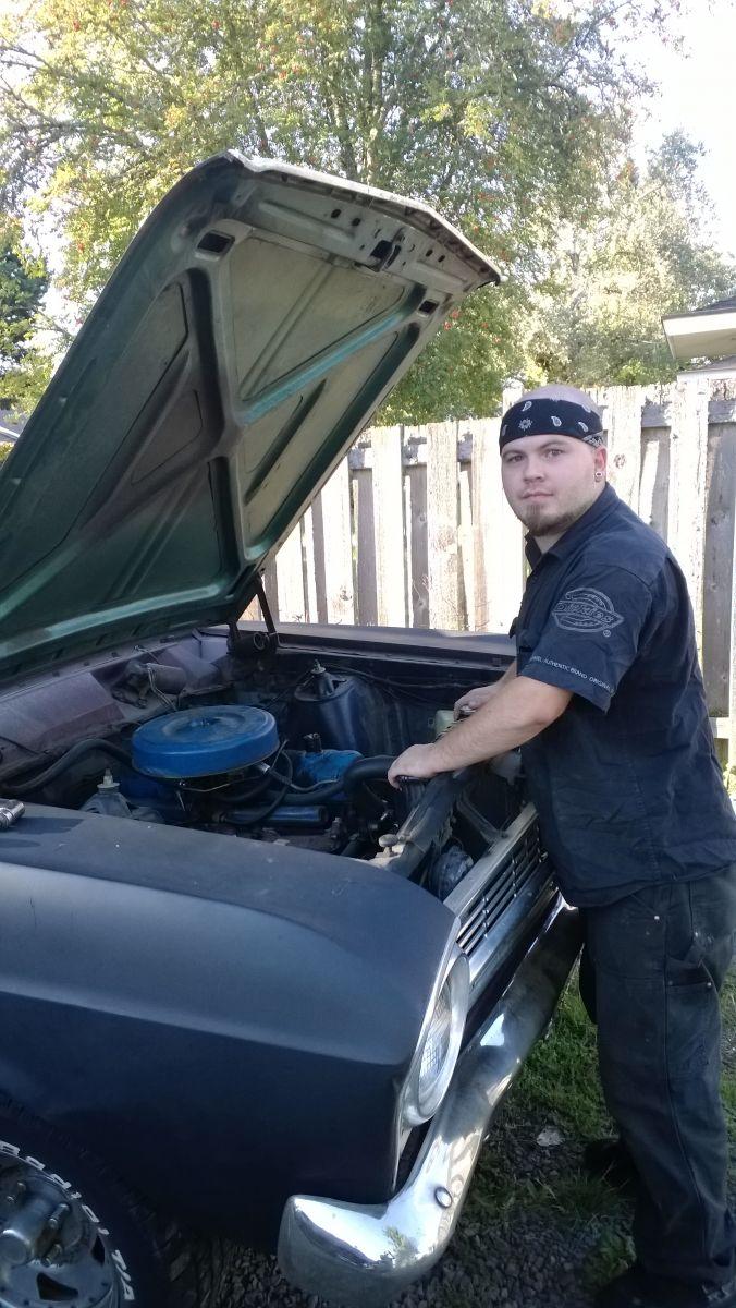 me working on my car
