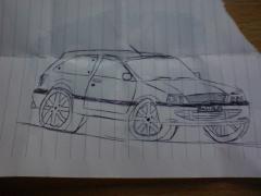 a doodle of my mk5, it was a slow day at work...