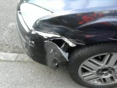 what a lorry did to my poor car after a month ='(