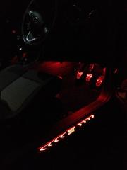 Red footwell lights