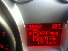 40mpg from the petrol version, not just coasting either i can have some fun in it and keep it about 40.2